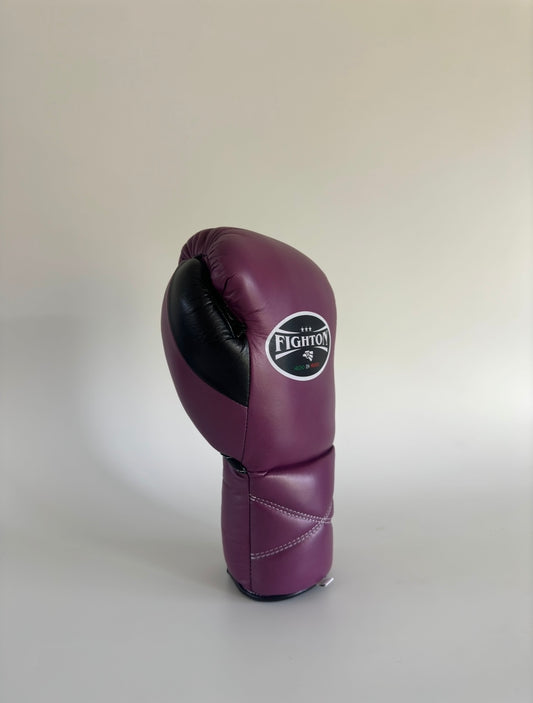 16oz Purple/Black Lace Up El Rey 2.0 Training Gloves