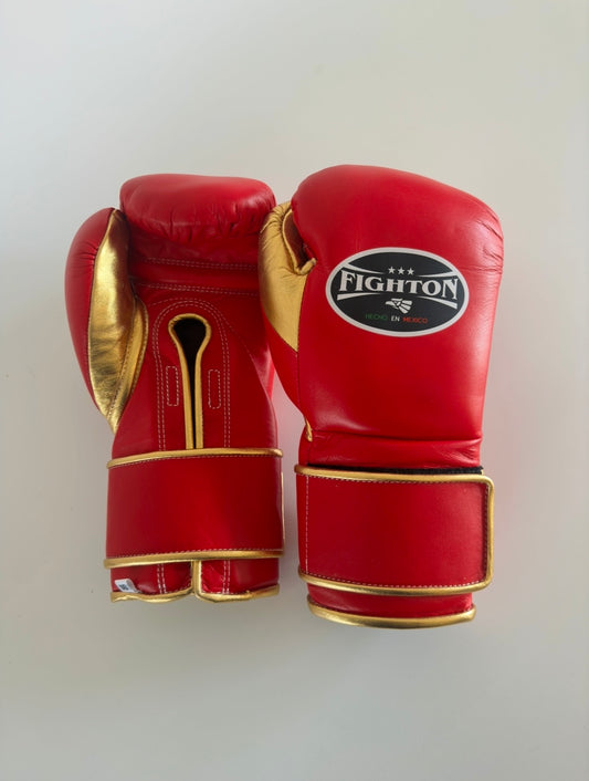 12oz Red/Gold Velcro El Rey 2.0 Training Gloves