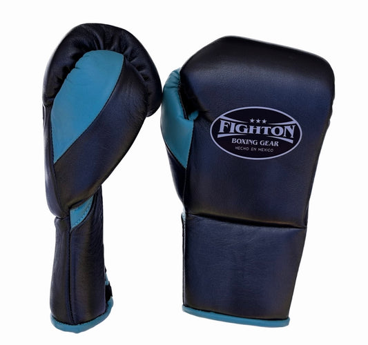 Metallic Black/Aqua 10oz Fight Gloves