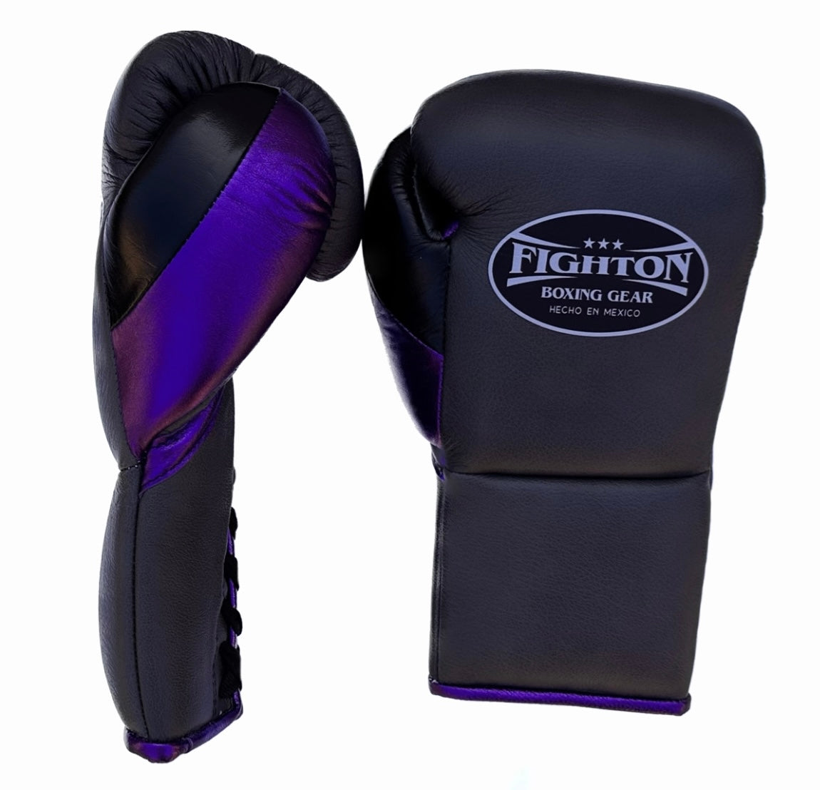 Dark Grey/Metallic Purple/Black 10oz Fight Gloves