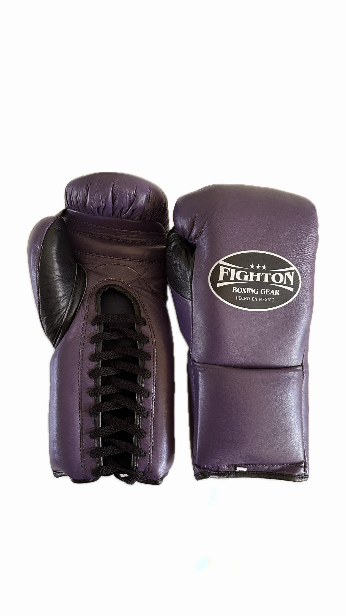 16oz Purple/Black Lace Up HHF Training Gloves