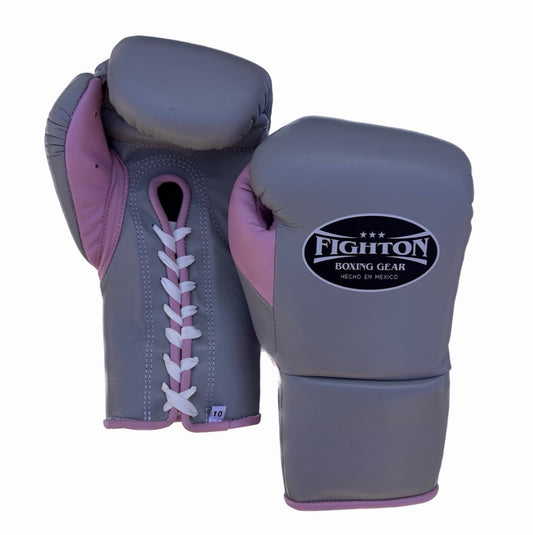 Grey/Pink 10oz Fight Gloves