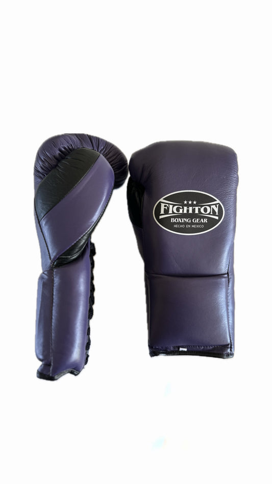 16oz Purple/Black Lace Up HHF Training Gloves